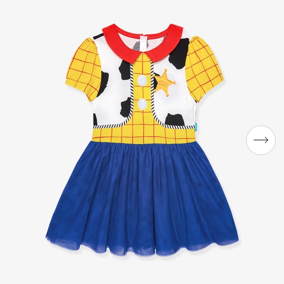 NWT Disney’s Toy Story Woody Toddler Tulle Dress Size 2T - Picture 2 of 9
